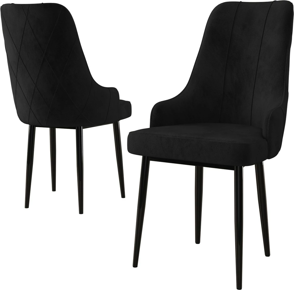 Set karrigesh (4 copë), Hanah Home, Trex, ngjyrë e zezë