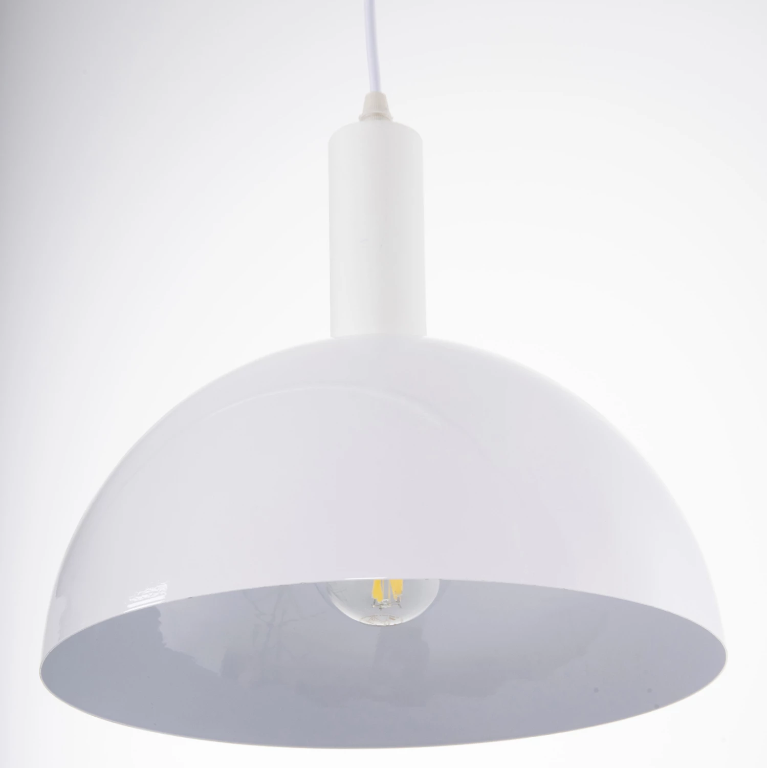 Llambë varëse tavani FH4111, metalike e bardhë, Φ29.5Χ119H cm