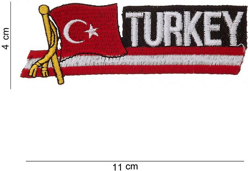 Emblema pëlhure Fostex Garments Patch waving flag Turkey #1034
