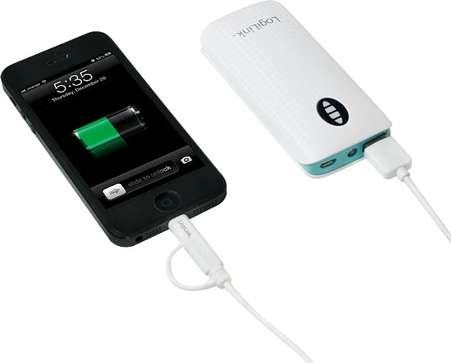 Kabllo USB 2.0 LogiLink, USB-A në Micro-USB + Lightning, 1 m, e bardhë