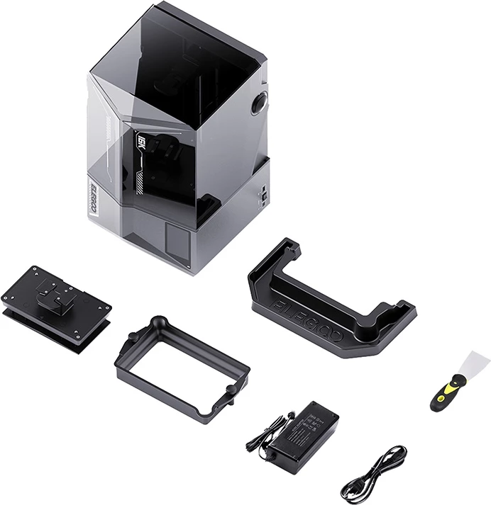 Printer 3D, Elegoo, Saturn 4 Ultra 16K, ekran 10-inch 16K, shpejtësi deri 150 mm/h, Wi‑Fi, kamerë AI, nivelim automatik