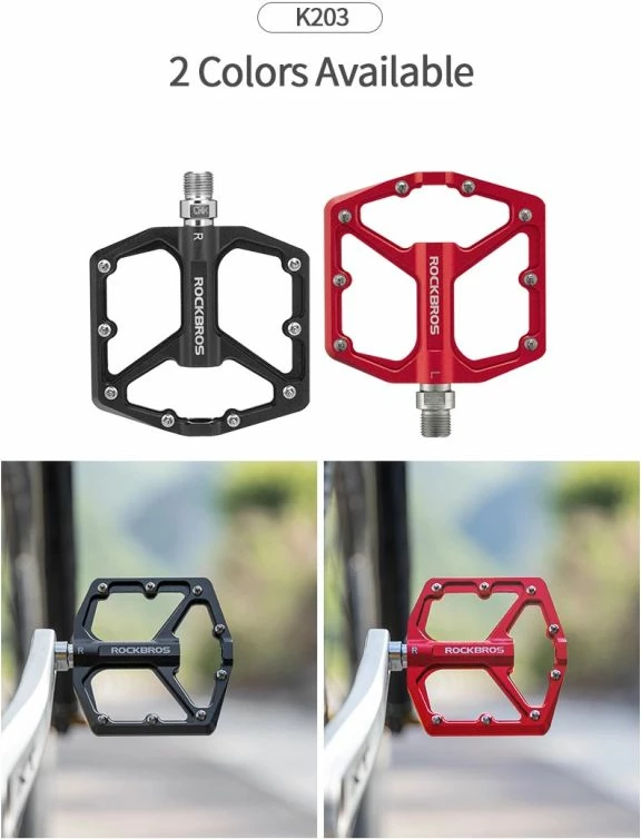 Pedala biçiklete Rockbros K203-BK, të zeza, set