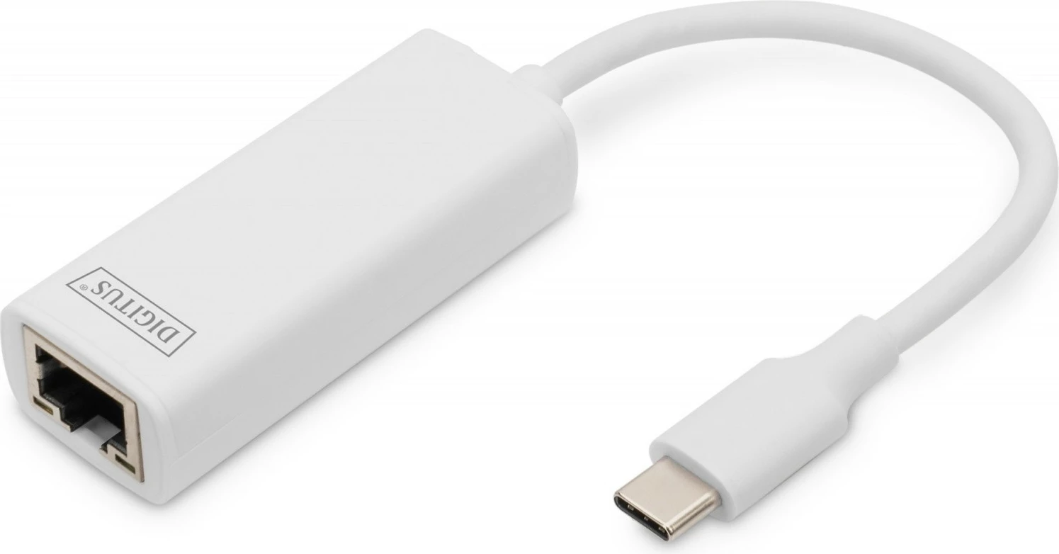 Adapter rrjeti USB-C Digitus DN-3024, Gigabit Ethernet, i bardhë