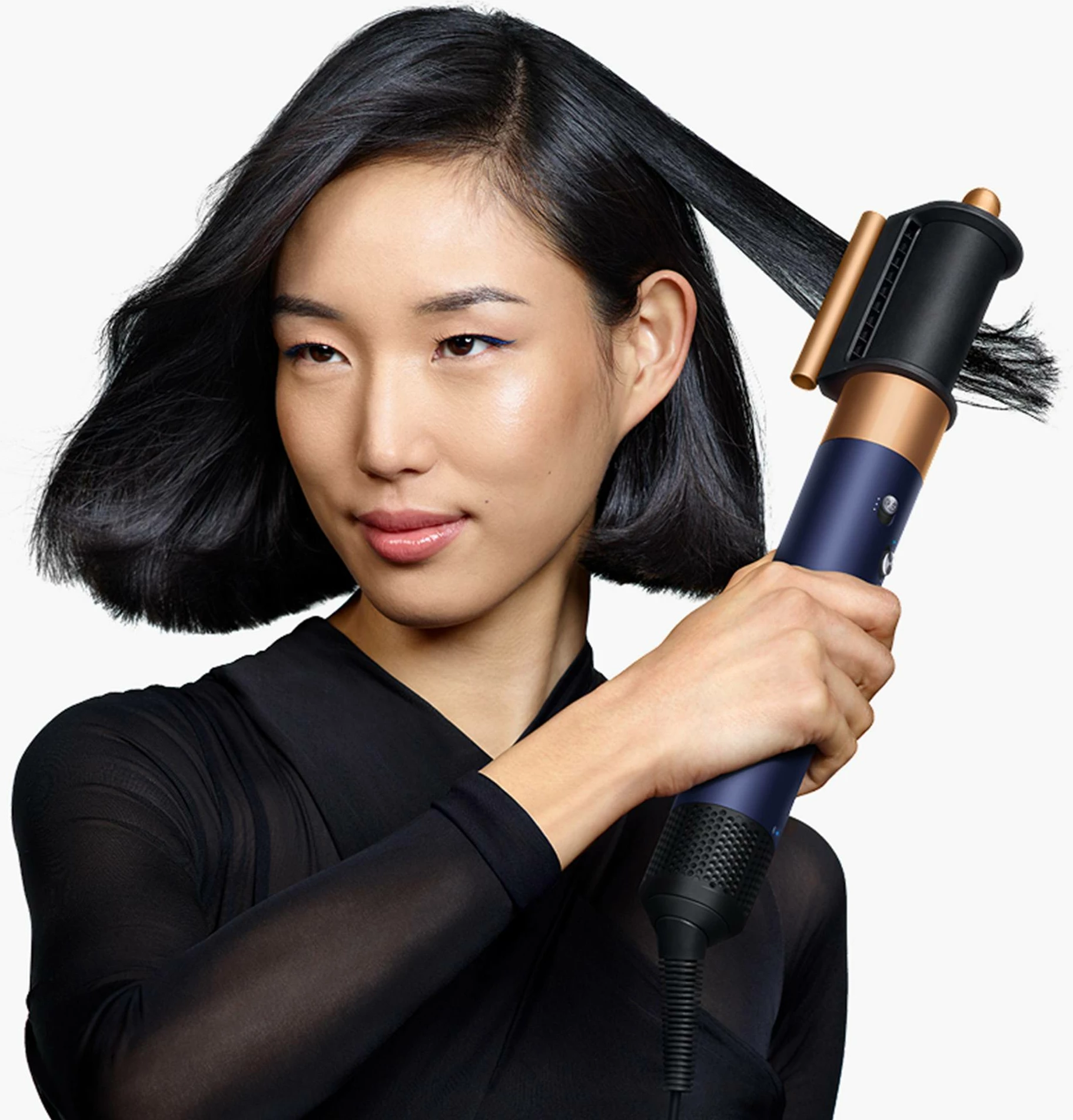 Dyson Hair Styling Airwrap i.d. (107163) Ngjyrë Prusiane Blu/Bakri i Pasur, Ngjyrë e Drejtë+Vale