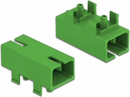 Bashkues fibër optike DeLOCK SC Simplex për PCB, femër-në-femër, single-mode, i gjelbër