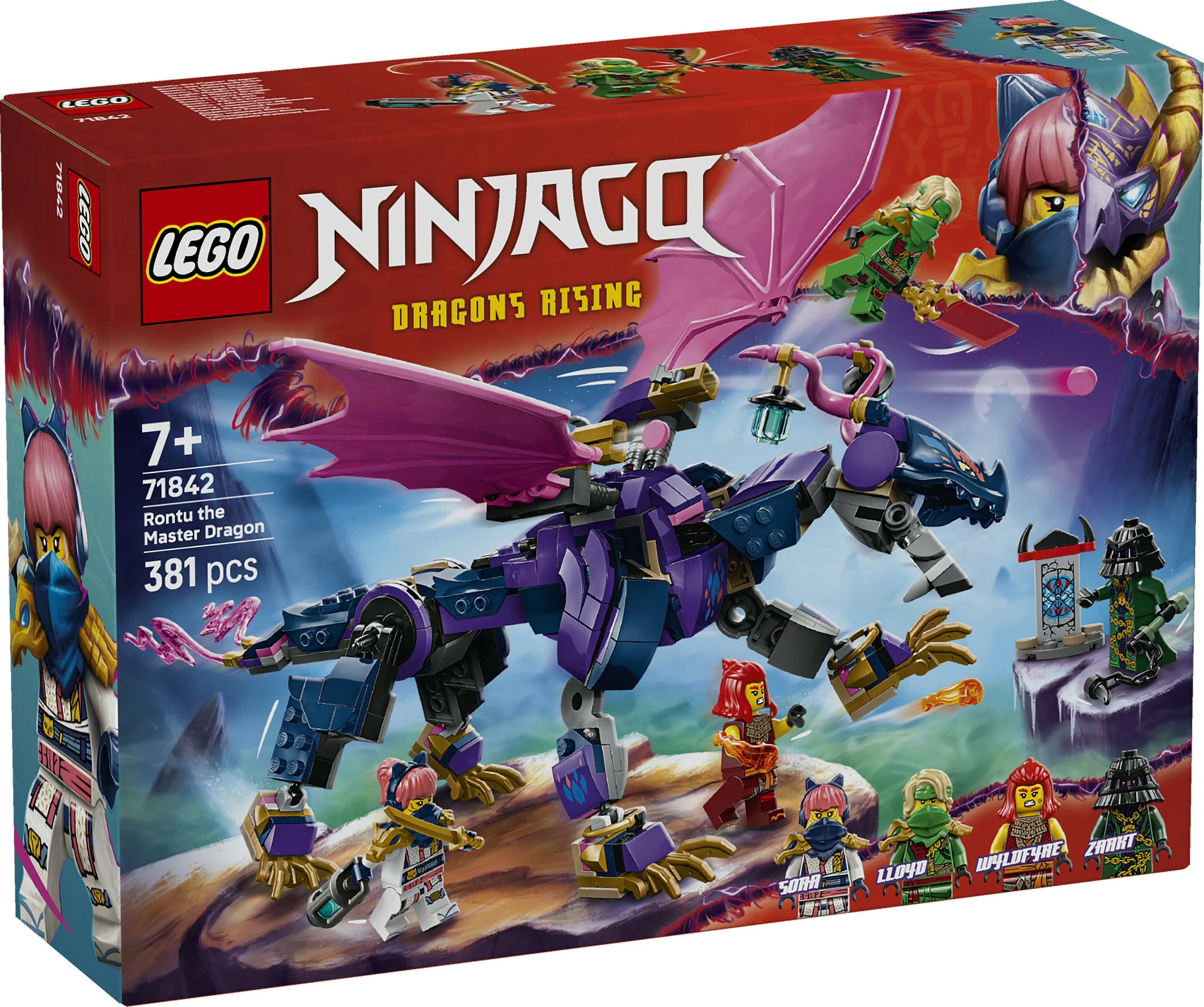 Set ndërtimi LEGO NINJAGO 71842 Rontu Master Dragon, 381 copë, 7+, shumëngjyrësh