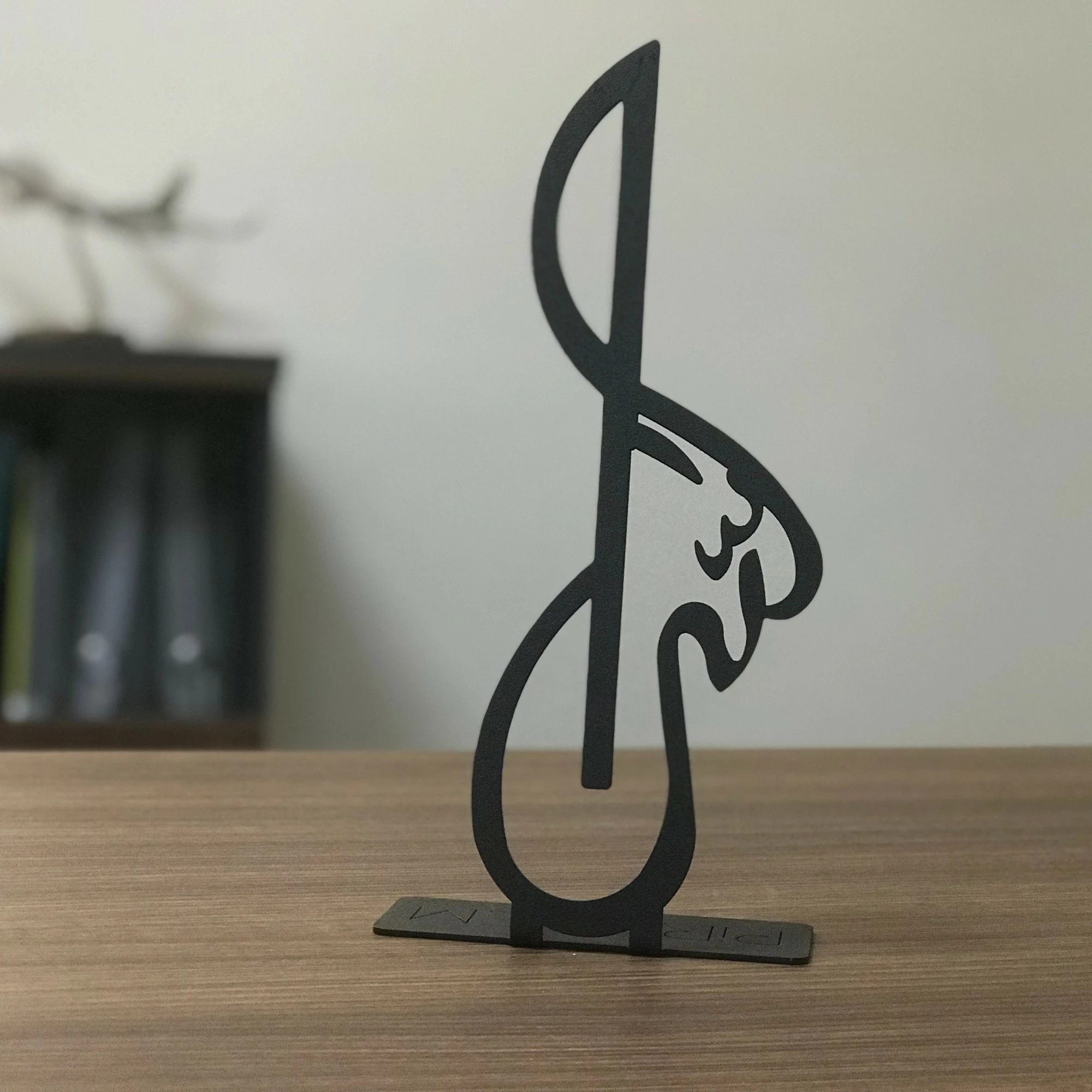 Objekt dekorativ Aberto Design Allah (C.C.) 03, metal i zi, 10x30cm