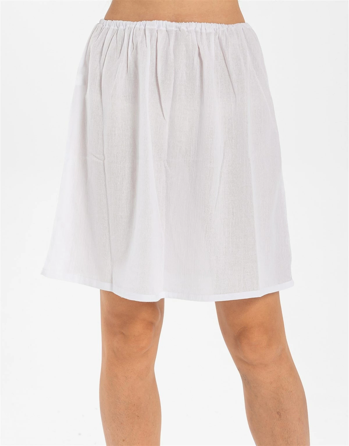 Jipon Eliş Şile Bezi mini për femra, të bardhë