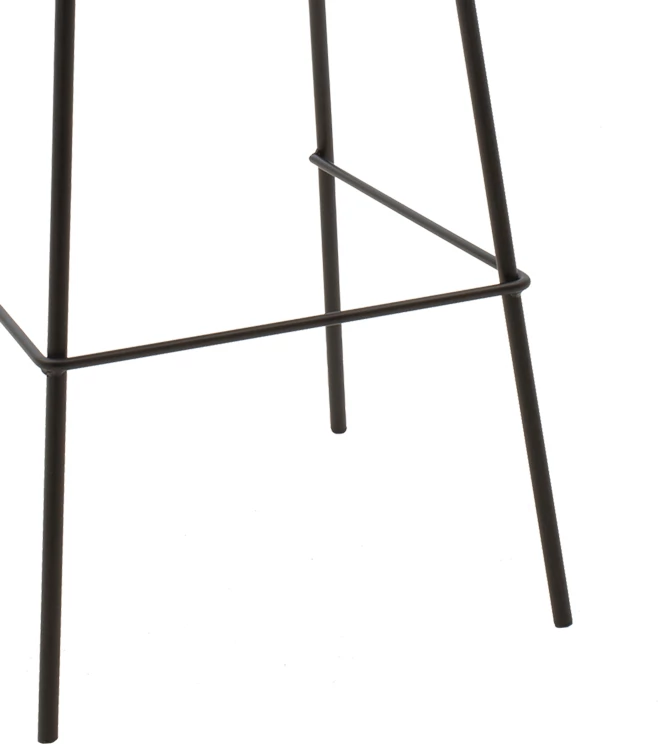 Karrige për bar Faith, ngjyrë anthracite antike, metal i zi, 50x54x104cm, set prej 2 copë