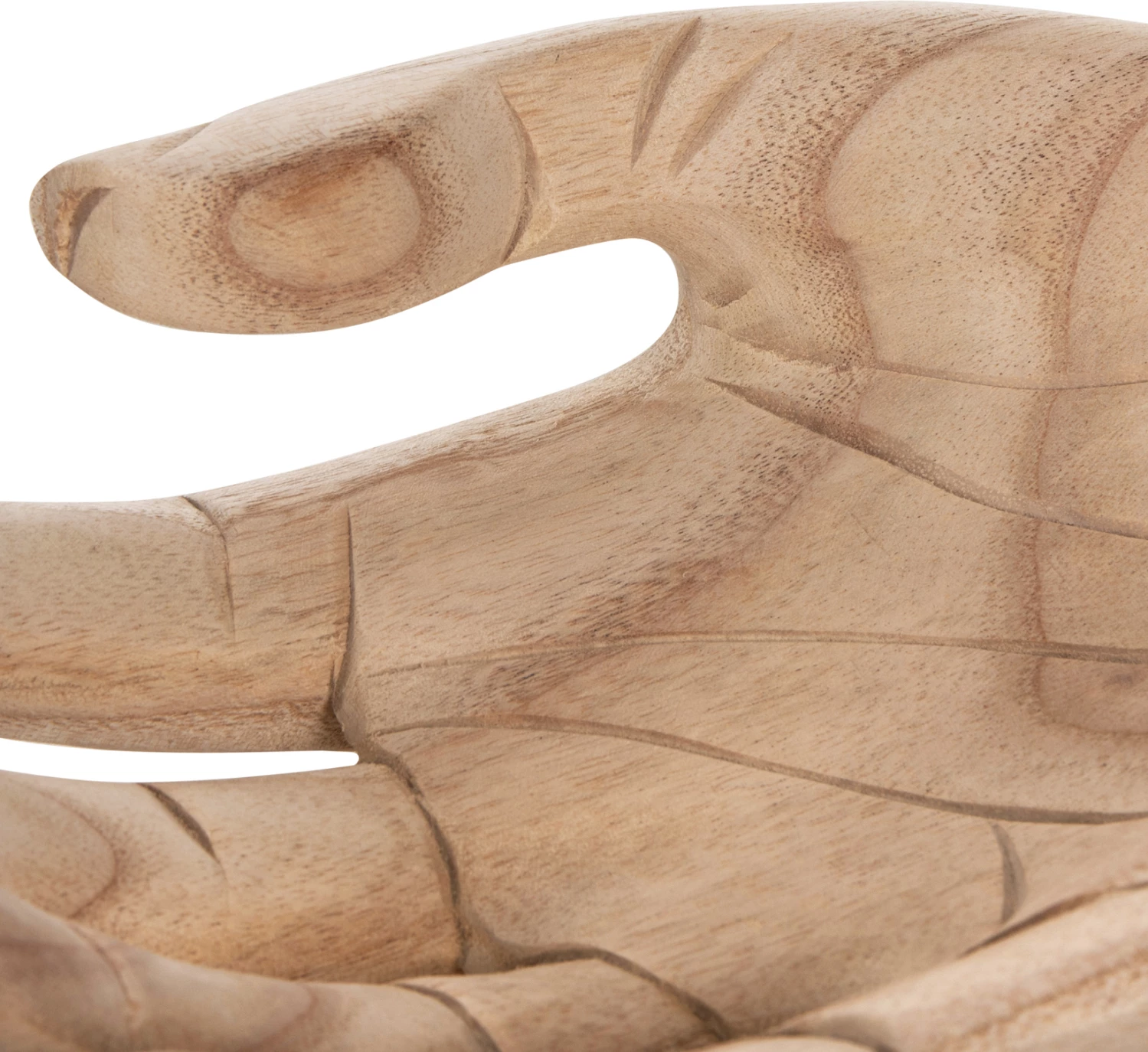 Dekor tavoline dorë e djathtë FH4278R, dru i ngurtë Albasia, ngjyrë natyrale, 30x20x10H cm