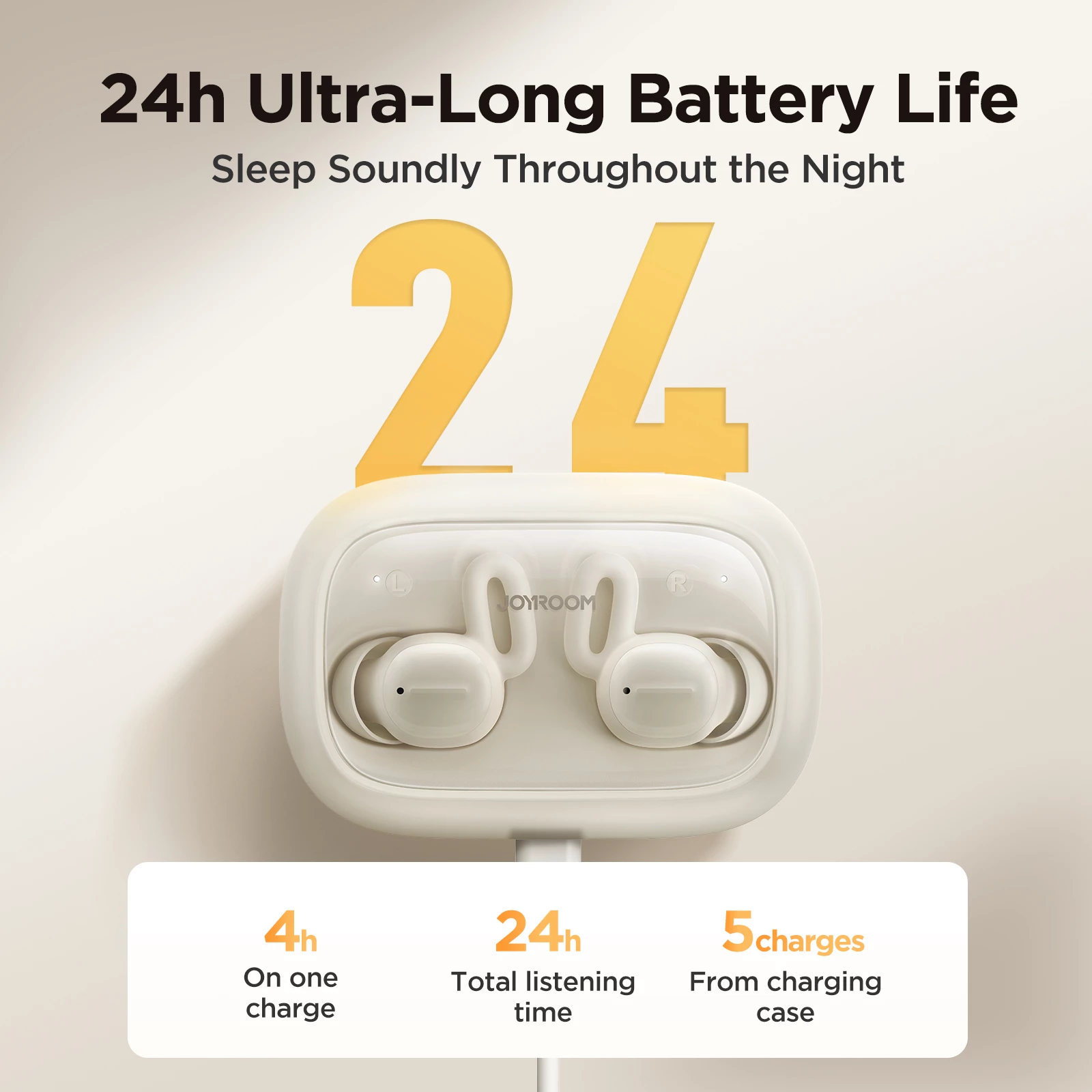 Kufje TWS Joyroom JR-TS1 Cozydots Series, Bluetooth 5.3, anulim zhurme, e zezë