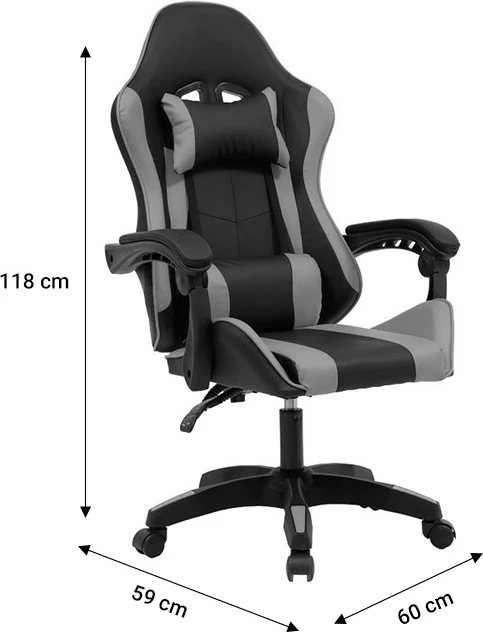 Karrige për gaming William, e zezë/e kuqe