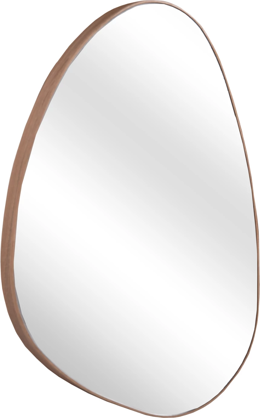 Pasqyrë muri e parregullt, kornizë MDF, ngjyrë druri natyral, FH4487.03, 60x80 cm.