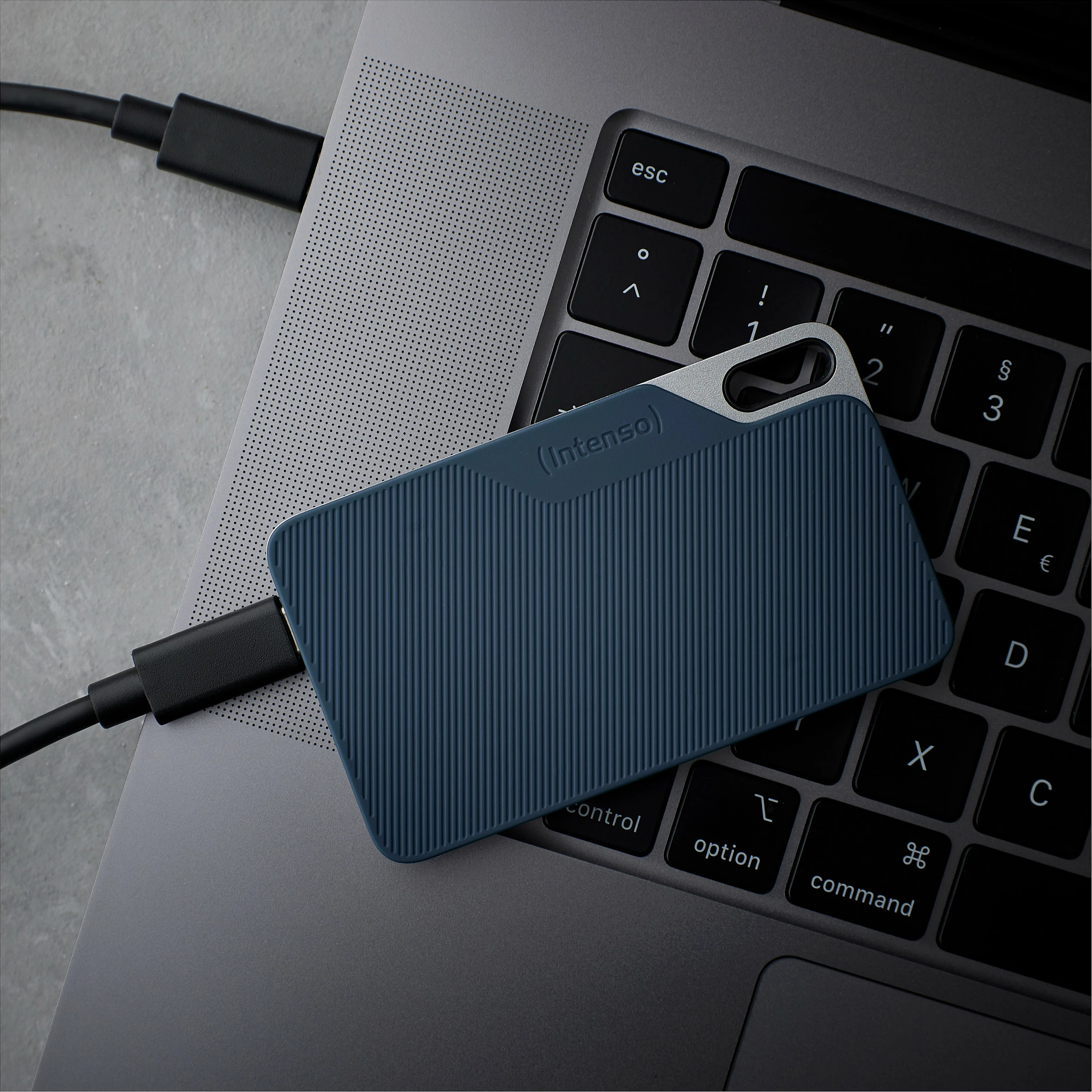 SSD Intenso TX100, 250GB, USB Type-C, 3.2 Gen 1, Blue, Grey