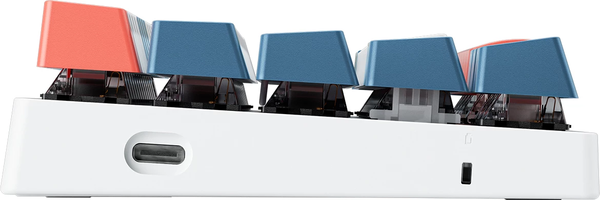 Tastierë mekanike gaming Machenike K500-B61 60% RGB, Red Switch, hot-swap, N-key rollover, USB-C, në kuti, bardhë dhe blu