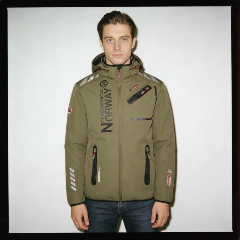 Jakne softshell për meshkuj Geographical Norway, kaki [Madhësia: L]