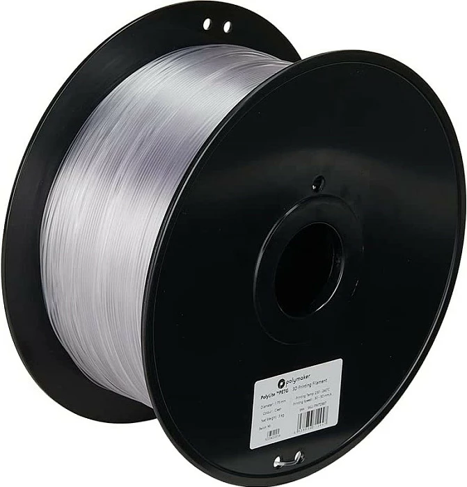 Filament 3D Polymaker PolyLite PETG, 1.75mm, 1kg, transparent