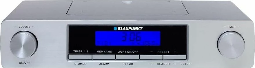 Radio kuzhine Blaupunkt KR12SL FM PLL, 20 memorje, orë/alarm, timer i dyfishtë, argjend