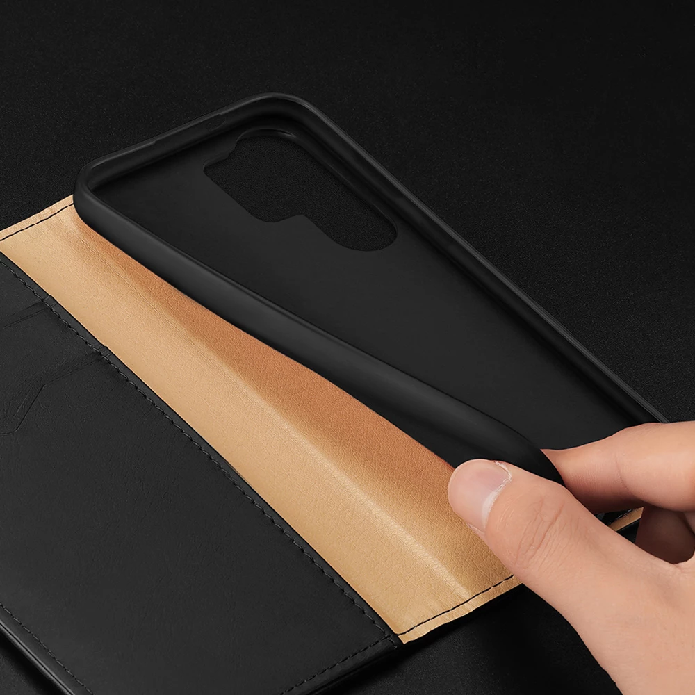 Mbështjellës Dux Ducis Hivo për Samsung Galaxy S24 Ultra, me kapak, portofol, RFID blocker, i zi