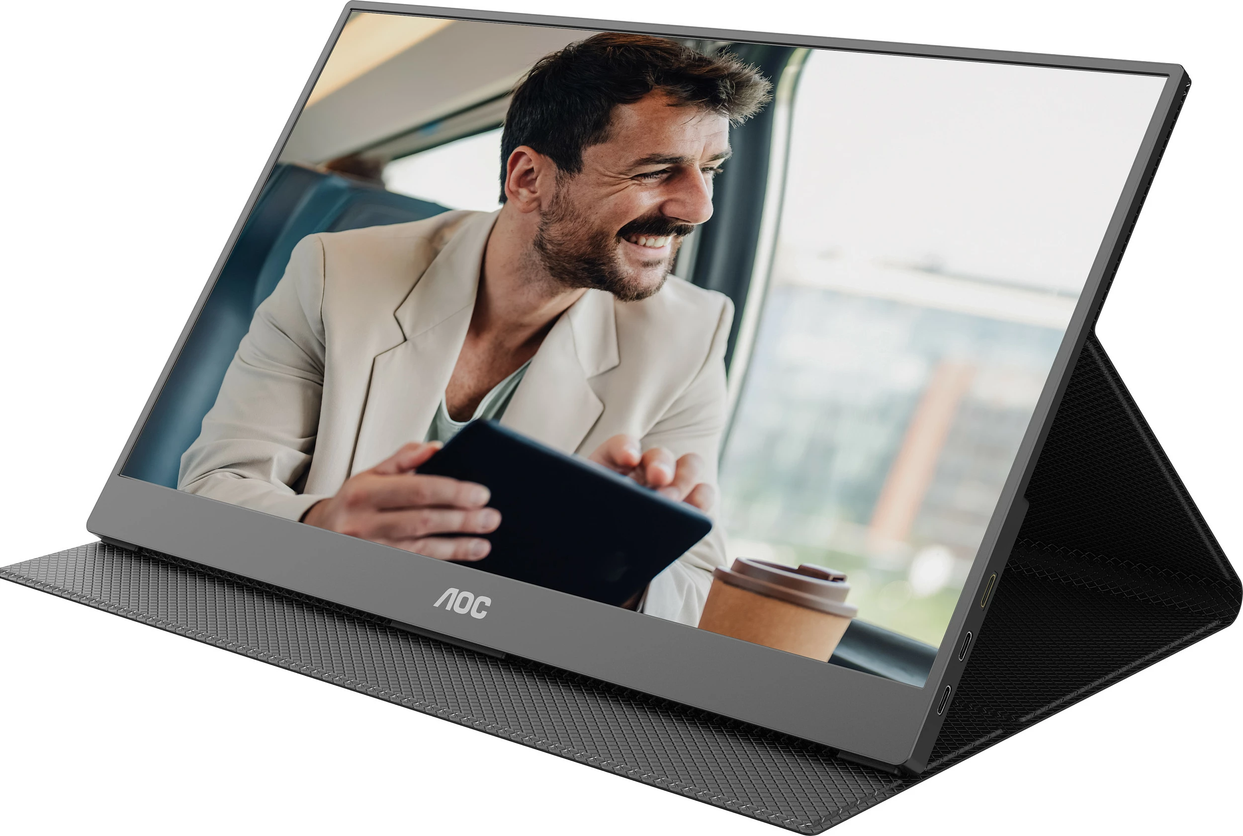 Monitor portativ AOC 16T20E2, 15.6", Full HD IPS, USB-C, mini HDMI, altoparlant