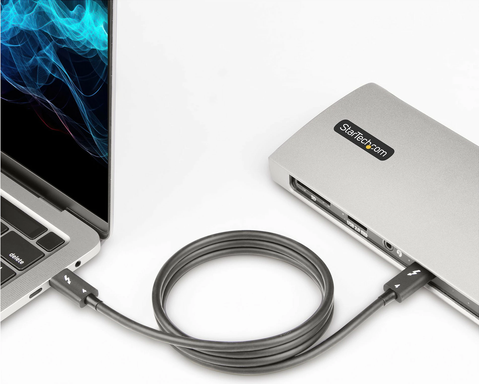 Kabllo Thunderbolt 4 StarTech 1m, 40Gbps, USB-C, 100W PD, 8K, e zezë
