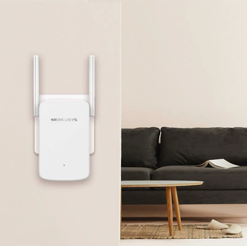 Repeater Wi‑Fi, Mercusys ME30, AC1200 dual-band, port Ethernet, me antena të rregullueshme