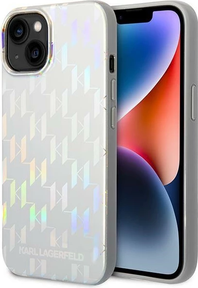 Mbështjellës Karl Lagerfeld KLHCP14MLGMMSV3 për iPhone 14 Plus 6.7", argjendtë