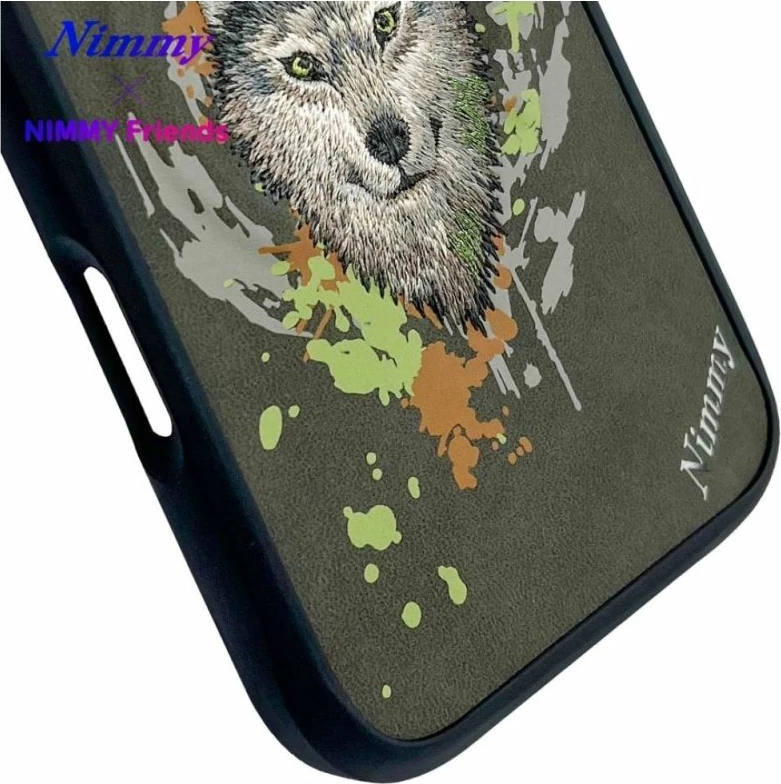 Kapak MagSafe Nimmy Wilk për iPhone 16, gri e errët
