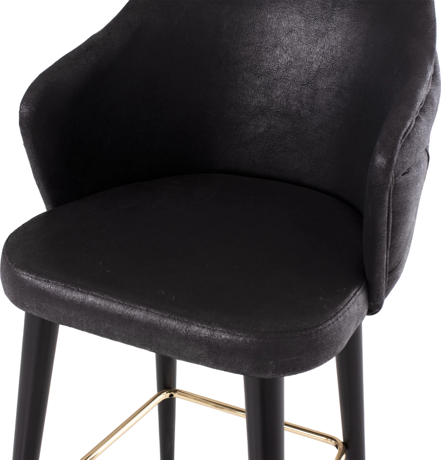 Karrige për bar profesionale FH9281.14, lloj NUBUCK, dru i zi, 50x62x108,5H cm