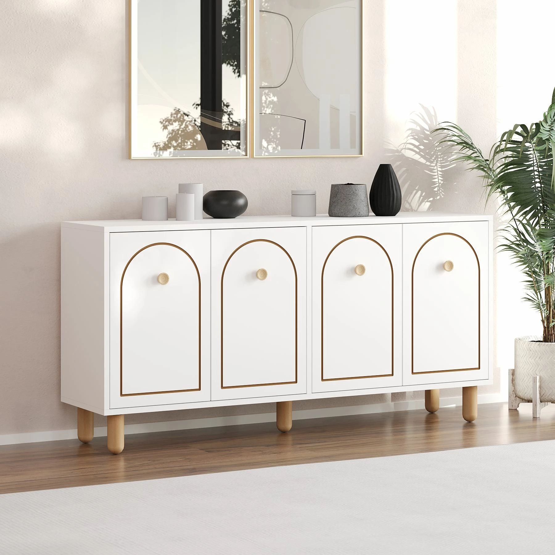 Konsol Skye Decor, e bardhë, Mıdmod