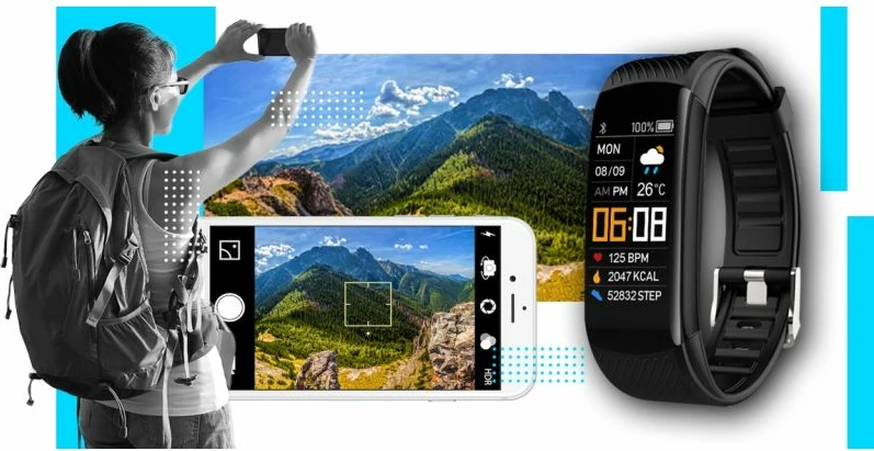 Smartwatch Giewont, zi e kaltër