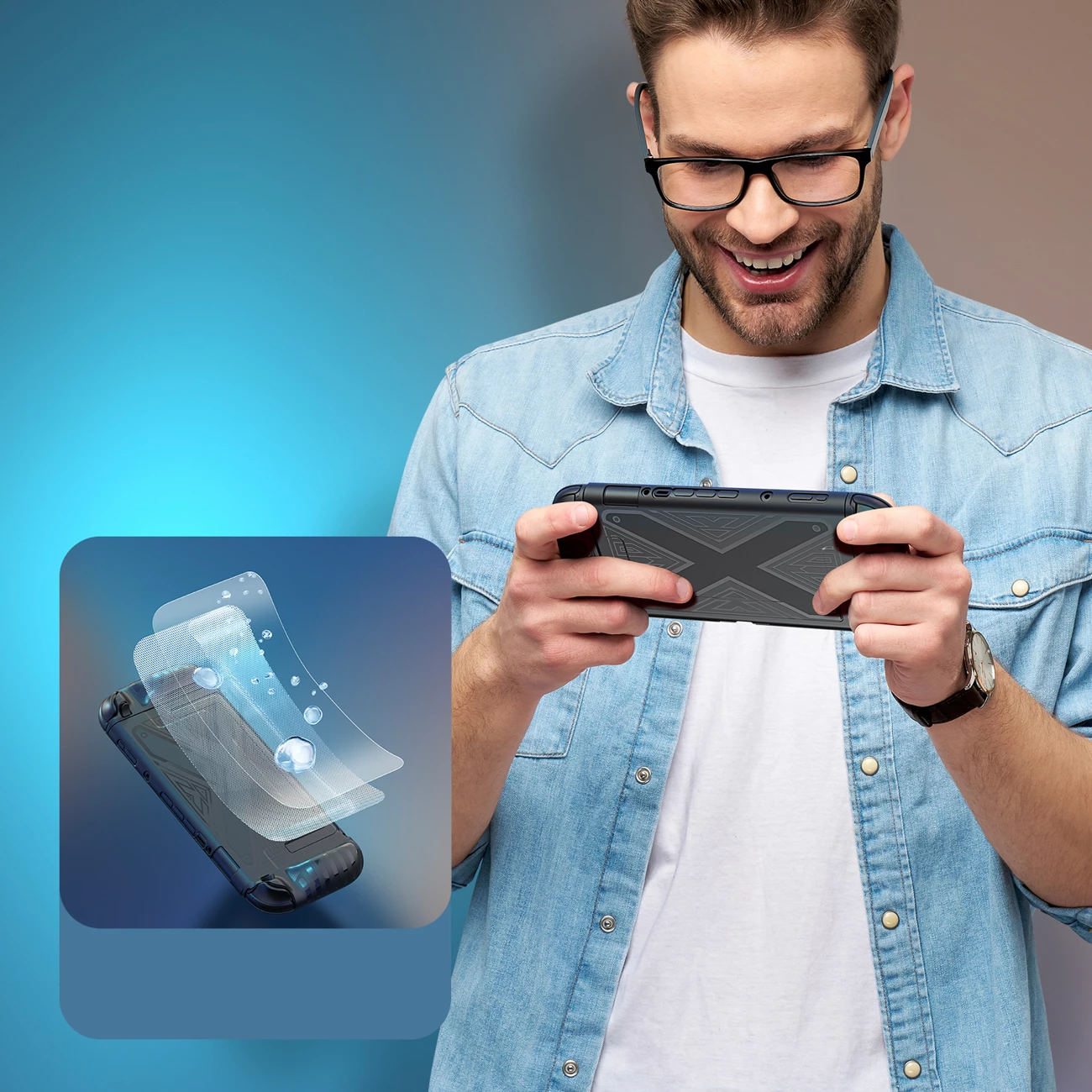 Mbështjellës Dux Ducis për Nintendo Switch 2, i zi