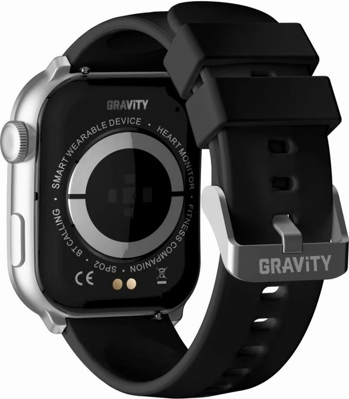 Smartwatch për femra Gravity, zi/argjendtë