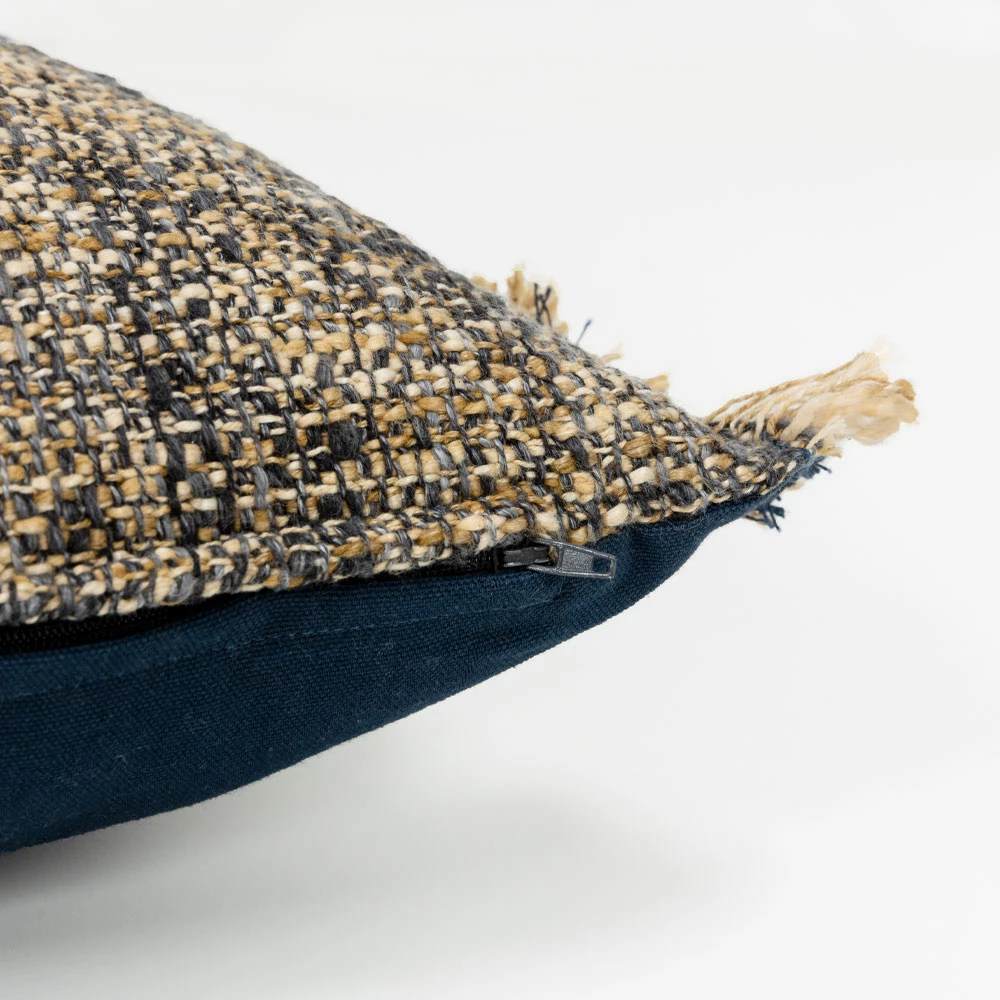 Jastëk dekorativ BLUING A, pambuk-viskozë, blu-bezhë, 50x50cm