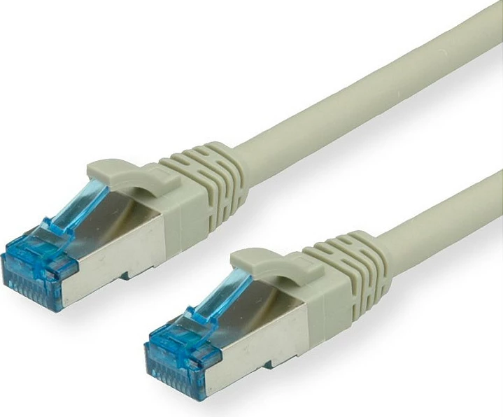 Kabëll rrjeti VALUE 21.99.0864, Cat6a, 0.3m, S/FTP, RJ45-RJ45, gri