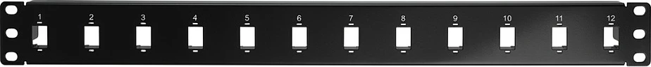 Panel fronti rack EFB Elektronik 1U, 12x Keystone + 12x SC Simplex, RAL9005 i zi