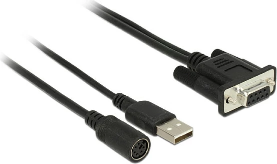 Kabllo lidhëse Navilock MD6 serial në DB9 (RS-232), me furnizim USB, e zezë