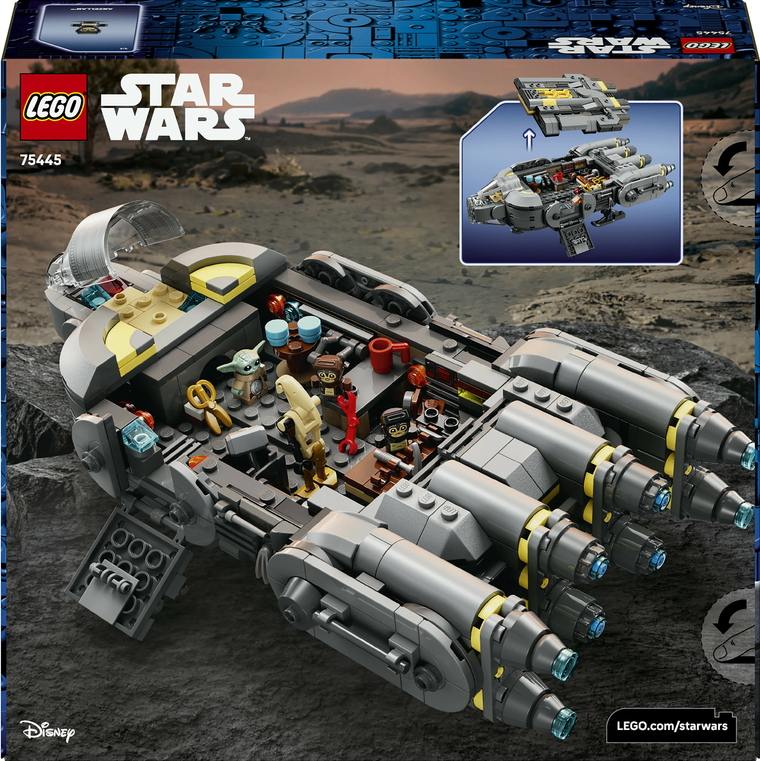 Set ndërtimi LEGO Star Wars 75445 Anzellian Starship, 701 pjesë, shumëngjyrësh