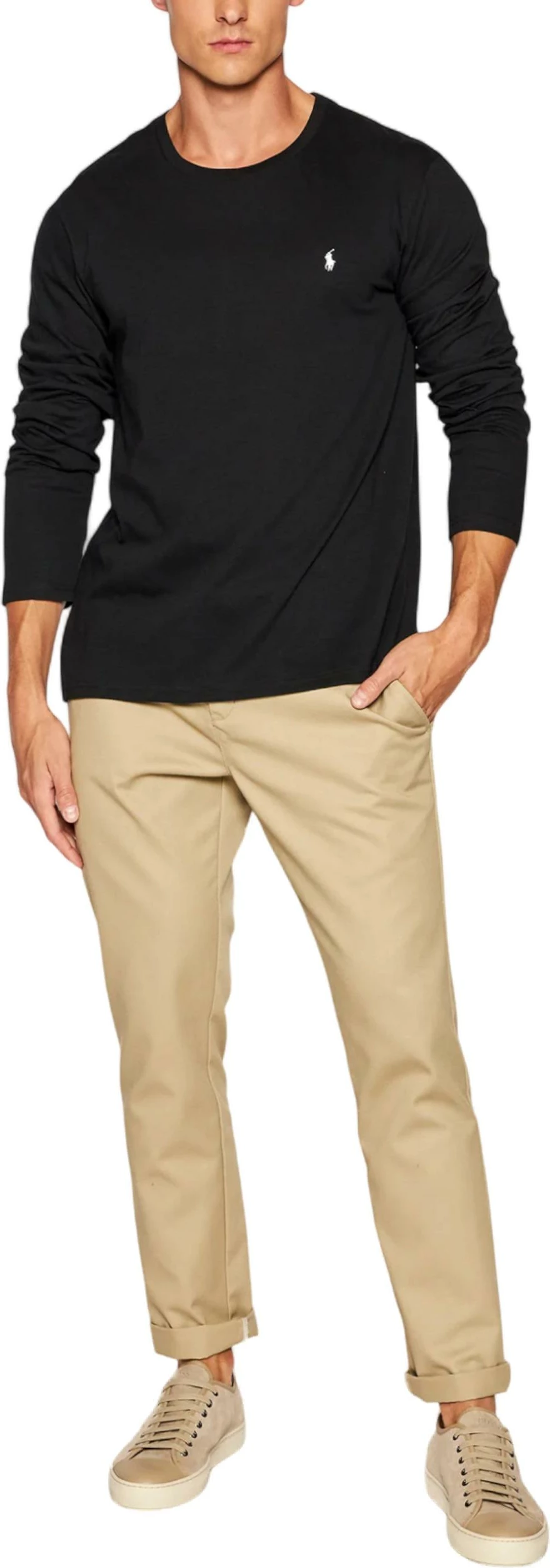 Maicë me mëngë të gjata për meshkuj Ralph Lauren 714844759001, e zezë [Madhësia: XL]