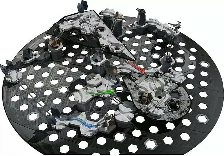 Lojë pistë me toptha Ravensburger GraviTrax Action-Set Death Star, 201 copë, multikolor