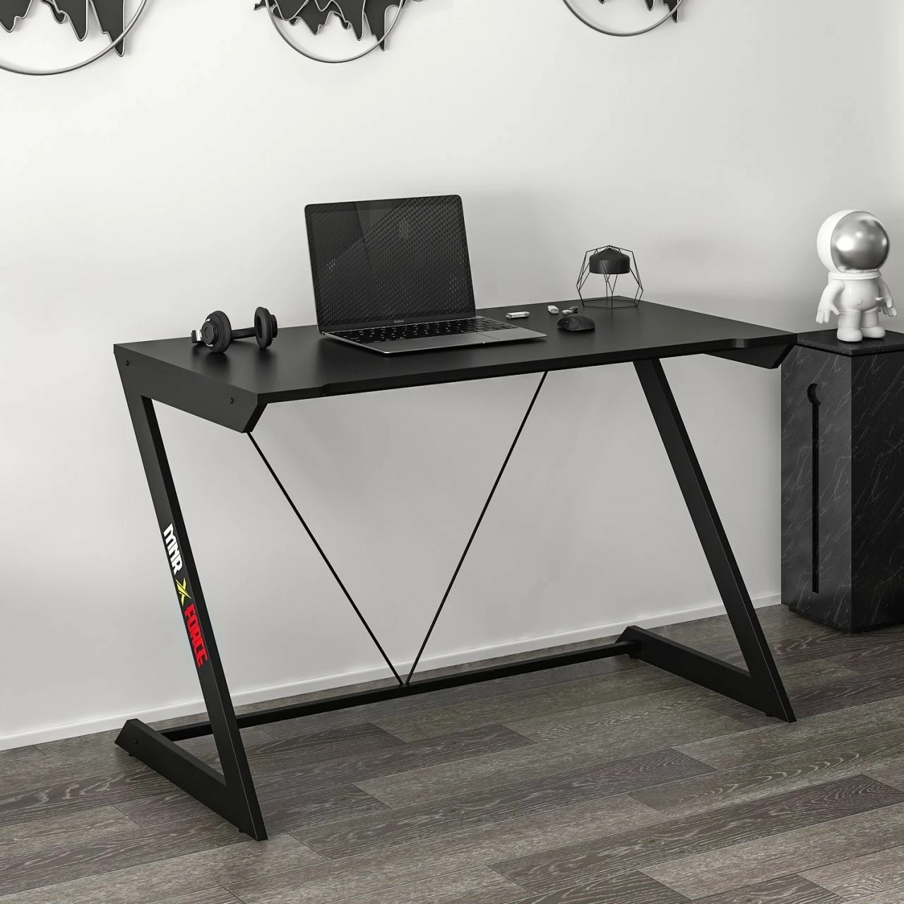 Tavolinë gaming Skye Decor, e zezë