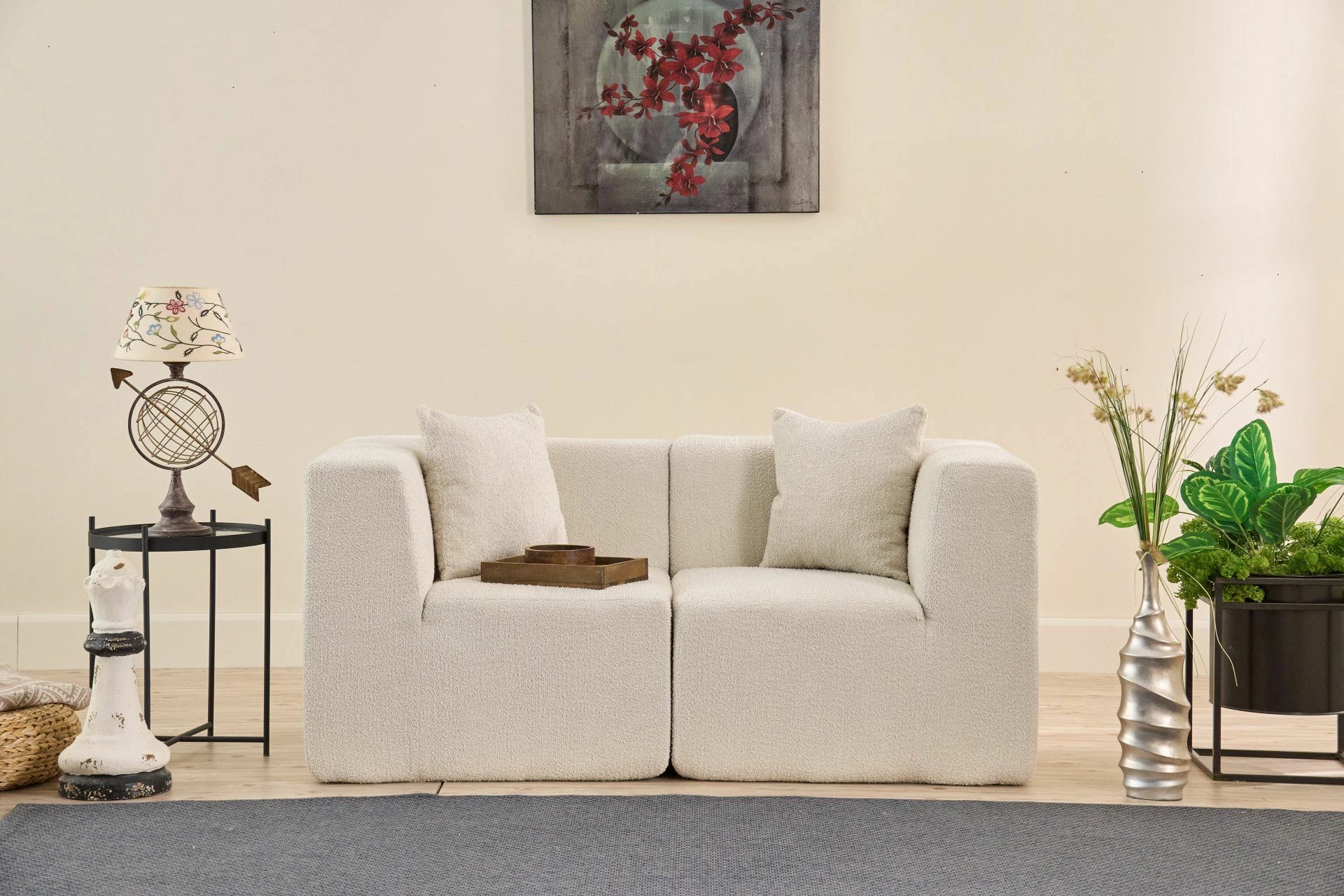 Divan dy vendësh Atelier del Sofa, krem, Raks