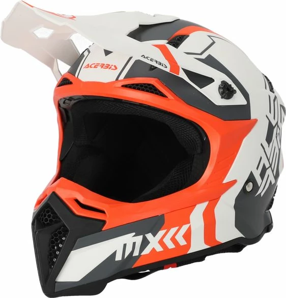 Helmete Profile 5 Bardhe/portokalli Xxl