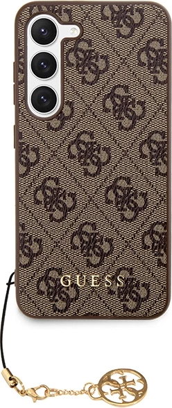 Mbështjellës Guess 4G Charms Collection për Samsung Galaxy A35, Kafe