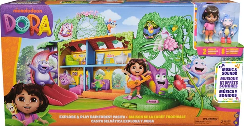 Set Loje Dora – Eksploro dhe Luaj në Shtëpizën e Pyllit Tropikal