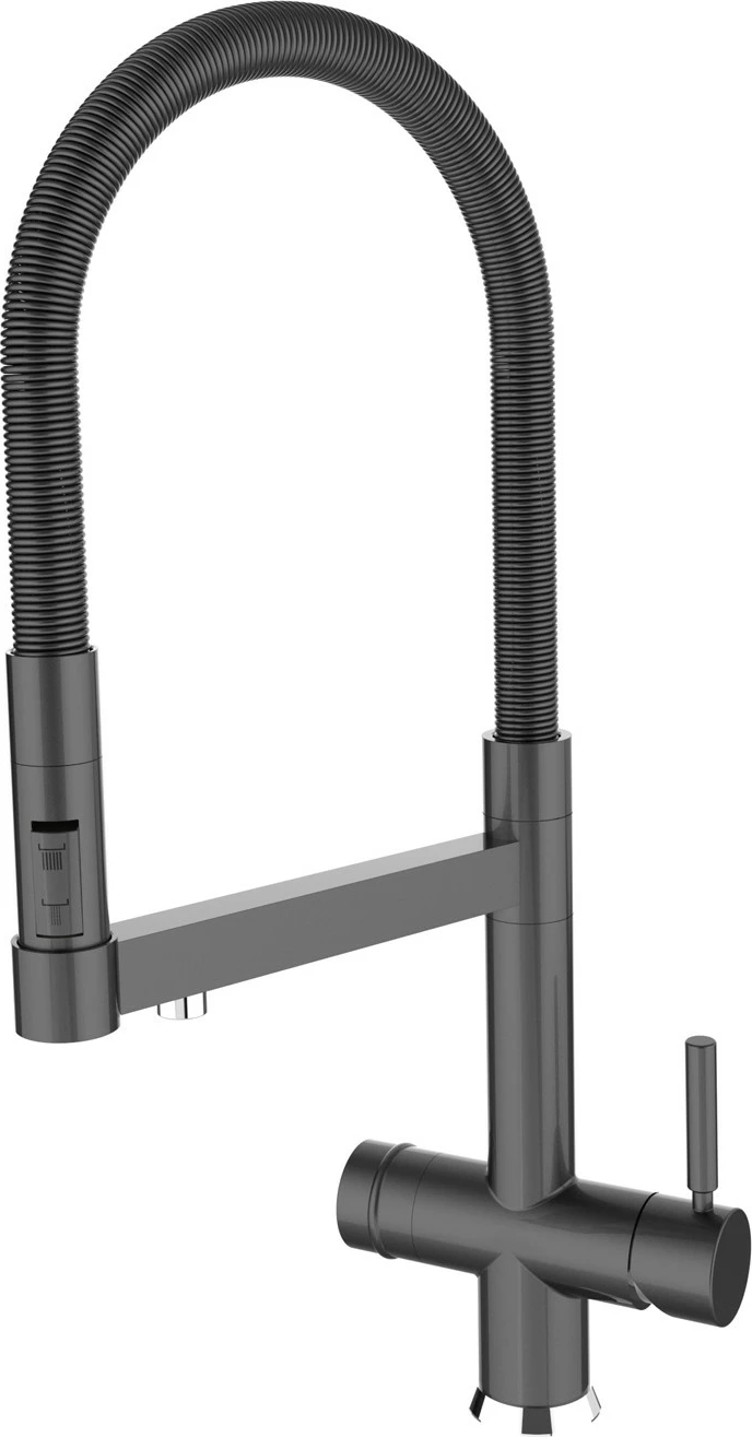 Rubinet me dush që tërhiqet Voden, i zi mat