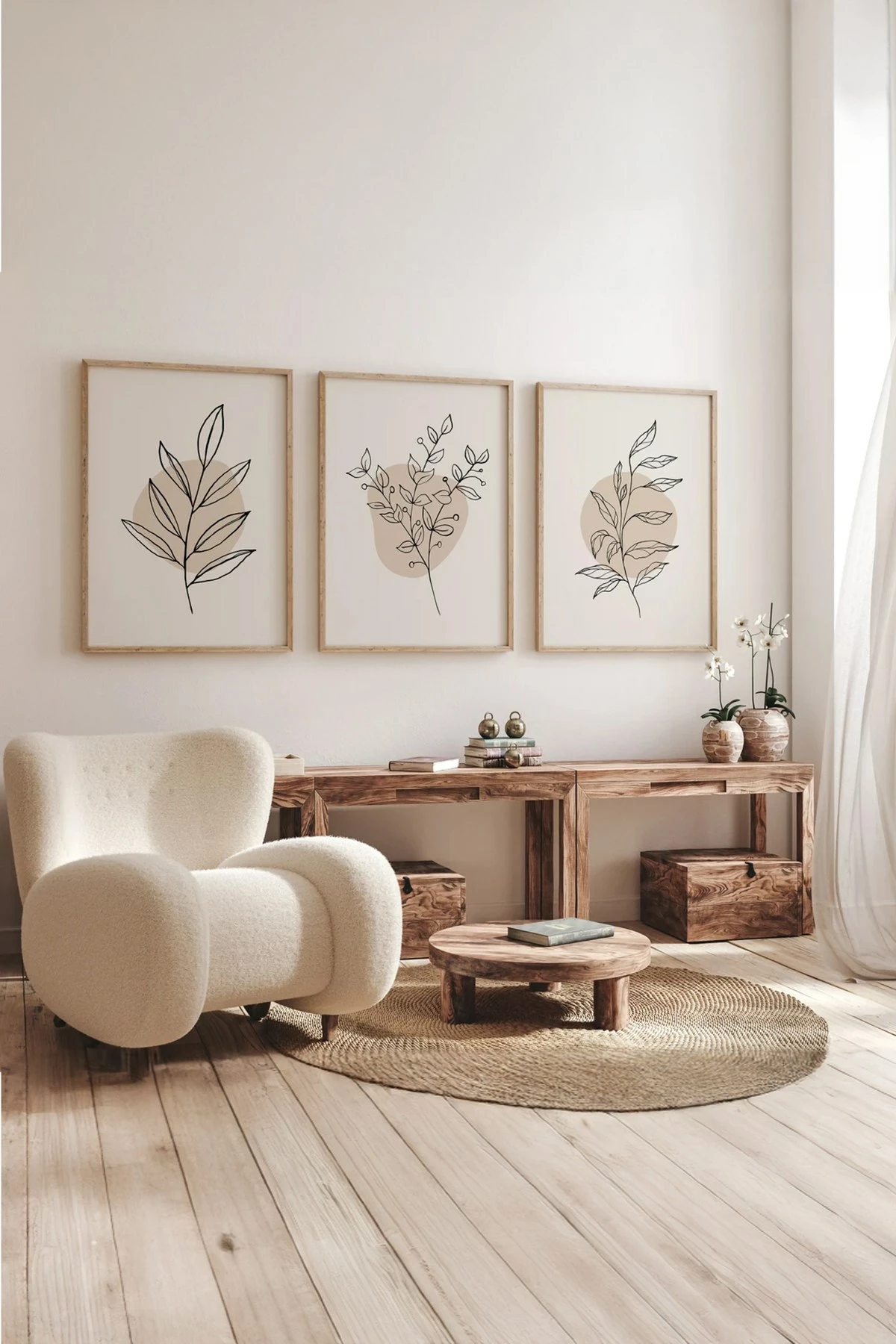 Set pikturash dekorative me kornizë, shumëngjyrëshe, 3 copë, Wallity, 3Dartsohoset32
