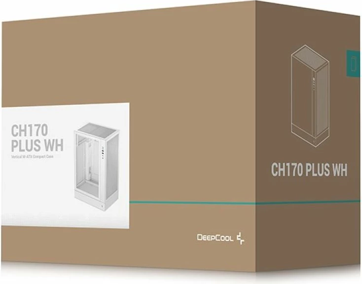 Kuti kompjuteri DeepCool CH170 PLUS WH, e bardhë