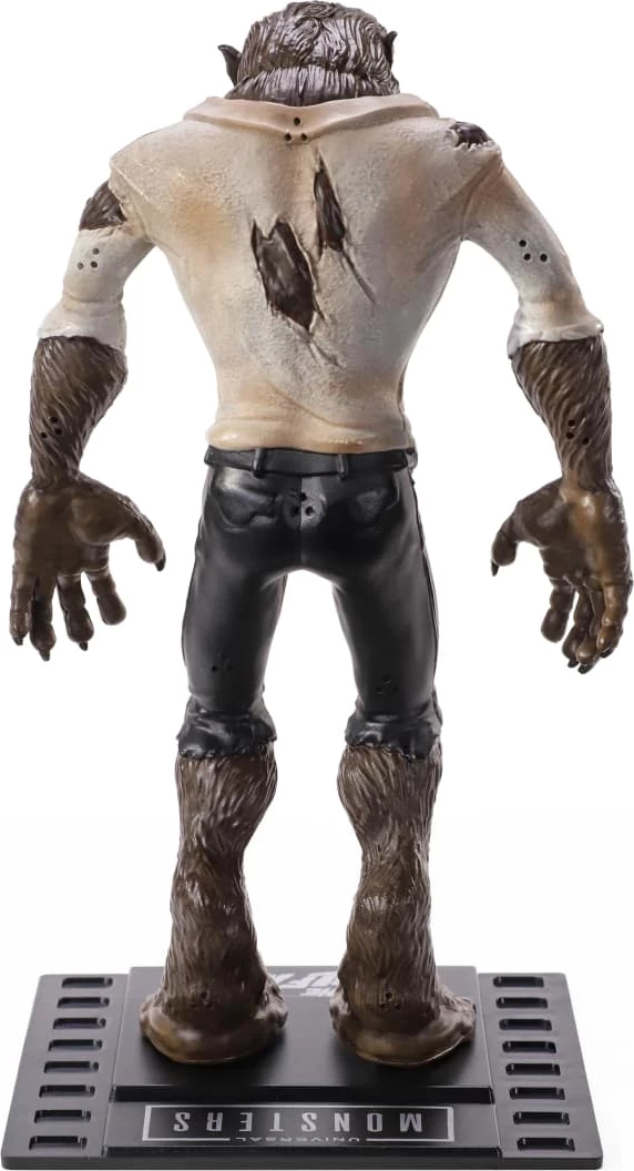 Figurinë Noble Collection Bendyfigs Universal Monsters Wolfman 19 cm me mbajtëse