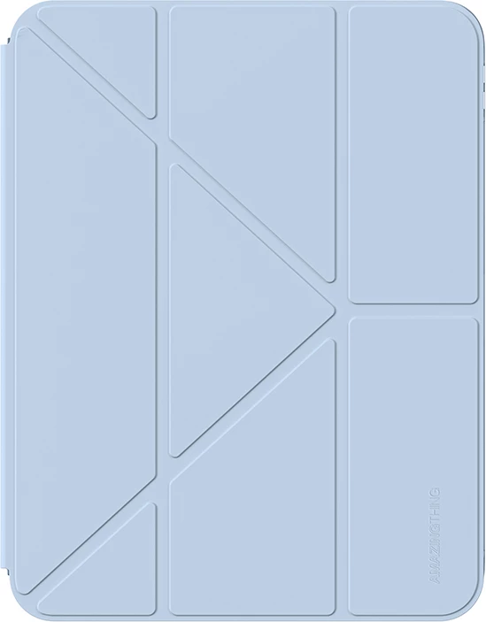 Mbështjellës tablet, AmazingThing Minimal Case, për iPad 11" (2025) dhe iPad 10.9" (2022), kapak me këmbëz qëndrese, mbajtës Apple Pencil, profil i hollë me pjesë të pasme transparente, blu